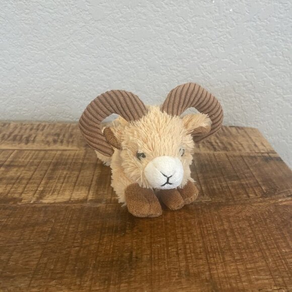 Unipak Super Soft Plush 7” Furry Ram Goat Brown Stuffed Animal Toy Cute 2017 - Picture 4 of 9